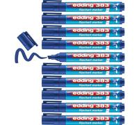 Edding Lot De 10 Marqueurs Pour Chevalets 383 Bleu 1-5 Mm