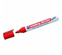 Edding Lot de 10 marqueurs spéciaux 8030 NLS high-tech - Rouge - Pointe ogive