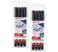 EDDING Lot de 2 Feutres Permanent 142M Etui de 4 Assorti Pointe Moyenne 1 mm