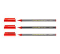EDDING Lot de 3 Feutres Fin 88 Office Liner Rouge 0,6 mm