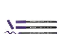 Edding Lot De 3 Feutres Pinceau Porcelaine 4200 Violet 1-4 Mm