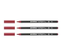 EDDING Lot de 3 Feutres Porcelaine 4200 Carmin Pointe Pinceau 1-4 mm