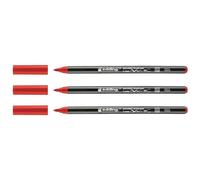 EDDING Lot de 3 Feutres Porcelaine 4200 Rouge Pointe Pinceau 1-4 mm