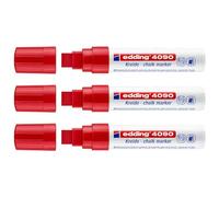 Edding 4090 4-4090002 Marqueur craie rouge 4 mm, 15 mm