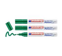Edding Lot De 3 Marqueurs Peinture Brillante 750 Vert 2-4 Mm