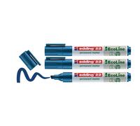 Edding Lot De 3 Marqueurs Permanent 22 Ecoline Bleu 1-5 Mm