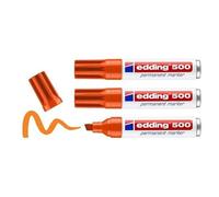 EDDING Lot de 3 Marqueurs Permanent 500 Orange 2-7 mm