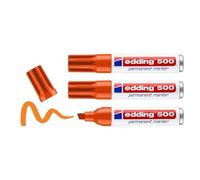Edding Lot De 3 Marqueurs Permanent 500 Orange 2-7 Mm