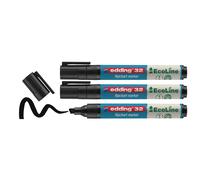 Edding Lot De 3 Marqueurs Pour Chevalets 32 Noir 1-5 Mm
