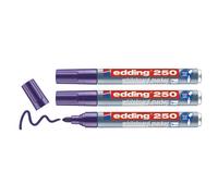 Edding Lot De 3 Marqueurs Pour Tableaux Blancs 250 Violet 1,5-3 Mm
