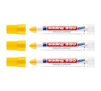 Edding Lot De 3 Marqueurs Spécial Industrie 950 Jaune 10 Mm