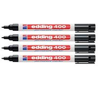 Edding Lot de 4 marqueurs permanents Noir 400-01