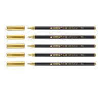 Edding Lot De 5 Feutres 1340 Or Métallisé Pointe Pinceau 1-6 Mm
