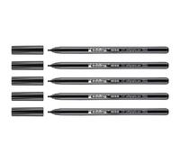 Edding Lot De 5 Feutres Calligraphie 1255 2.0 Noir Pointe 2 Mm