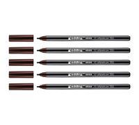 Edding Lot De 5 Feutres Calligraphie 1255 Marron Foncé (2.0) Pointe 2 Mm