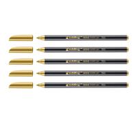 Edding Lot De 5 Feutres De Coloriage Métallique 1200 Or Métallisé Pointe Ronde 1-3 Mm