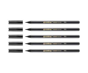 EDDING Lot de 5 Feutres Pointe Pinceau 1340 Noir 1-3 mm