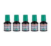 EDDING Lot de 5 Flacons 30ml Recharge D'encre Vert BT 30 pour Marqueur Tableau Blanc