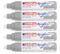 Edding Lot De 5 Marqueurs Acrylique Large 5000 Argent 5-10 Mm