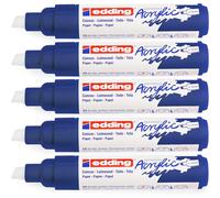 Edding Lot De 5 Marqueurs Acrylique Large 5000 Bleu Nuit Élégant 5-10 Mm