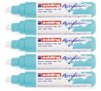 Edding Lot De 5 Marqueurs Acrylique Large 5000 Bleu Pastel 5-10 Mm