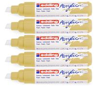 Edding Lot De 5 Marqueurs Acrylique Large 5000 Jaune Pastel 5-10 Mm
