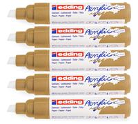 Edding Lot De 5 Marqueurs Acrylique Large 5000 Or Précieux 5-10 Mm
