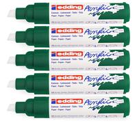 Edding Lot De 5 Marqueurs Acrylique Large 5000 Vert Mousse 5-10 Mm