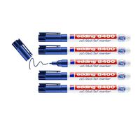 Edding Lot De 5 Marqueurs Cd-Dvd-Bd 8400 Bleu 0,5-1 Mm