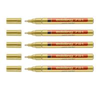 Edding Lot De 5 Marqueurs Peinture 751 Or 1-2 Mm