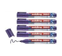 Edding Lot De 5 Marqueurs Pour Tableaux Blancs 360 Violet 1,5-3 Mm