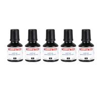 EDDING Lot de 5 Recharges D'encre 30ml T25 Goutte à Goutte Pour Marqueur Permanent Noir
