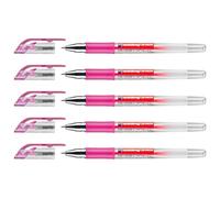 Edding Lot De 5 Rollers À Encre Gel Grip 2185 Rose 0,7 Mm