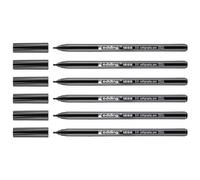 EDDING Lot de 6 Feutres Calligraphie 1255 2.0 Noir Pointe 2 mm