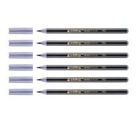 Edding Lot De 6 Feutres Pointe Pinceau 1340 Gris Argent 1-3 Mm