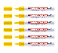 Edding Lot De 6 Marqueurs Peinture 8750 Spécial Industrie Jaune 2-4 Mm