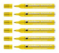 Edding Lot De 6 Marqueurs Permanent 2000c Corps Alu Jaune Pointe Ronde 1,5-3 Mm