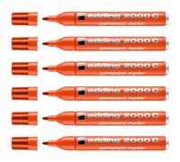 Edding Lot De 6 Marqueurs Permanent 2000c Orange Pointe Ronde 1,5-3 Mm