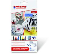 Edding® Lot de 6 marqueurs pour porcelaine Pointe ogive 1-4 mm Couleur de l'encre : 6 couleurs assorties