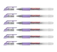 Edding Lot De 6 Rollers À Encre Gel 2185 Violet Métallisé 0,7 Mm
