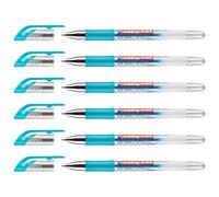 Edding Lot De 6 Rollers À Encre Gel Gip 2185 Bleu Clair 0,7 Mm