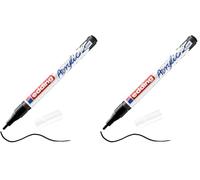 Edding Marker acrylique E-5300 Fine noir (Lot de 2)