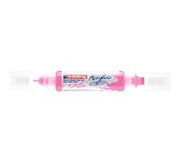 Edding Marqueur Acryl 3d Dble Pointe 5400 Rose Fluorescent 2-3 Mm, 5-10 Mm