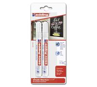 Edding Marqueur Craie Liquide 4095 Blister De 2 Blanc 2-3 Mm