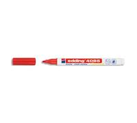EDDING Marqueur craie liquide E-4085 pointe ogive 1-2mm base eau. Effaçable chiffon humide. Coloris rouge