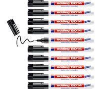 edding Marqueur de laboratoire 8014 - noir - 1 marqueur - pointe ronde 1 mm - idéal pour écrire sur des surfaces lisses et transparentes (par exemple, tubes d'essai, instruments de laboratoire, étiquettes)