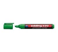 Edding Marqueur Edding 330 Permanent, Corps Plastique, Pointe Biseautée - Coloris Vert