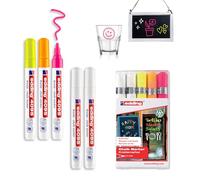 Edding Marqueur Edding 4095, 2-3 mm, 2 x blanc, jaune fluo et rose fluo