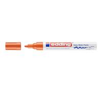 edding 750 Marqueur peinture brillante - orange - 1 feutre peinture brillante - pointe ronde 2-4mm - pour dessin, coloriage, scrapbooking - étanche, très opaque