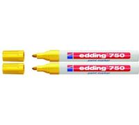 Edding - Marqueur peinture 750 - Pointe 2-4 mm - Industrie, jaune, Lot de 2
